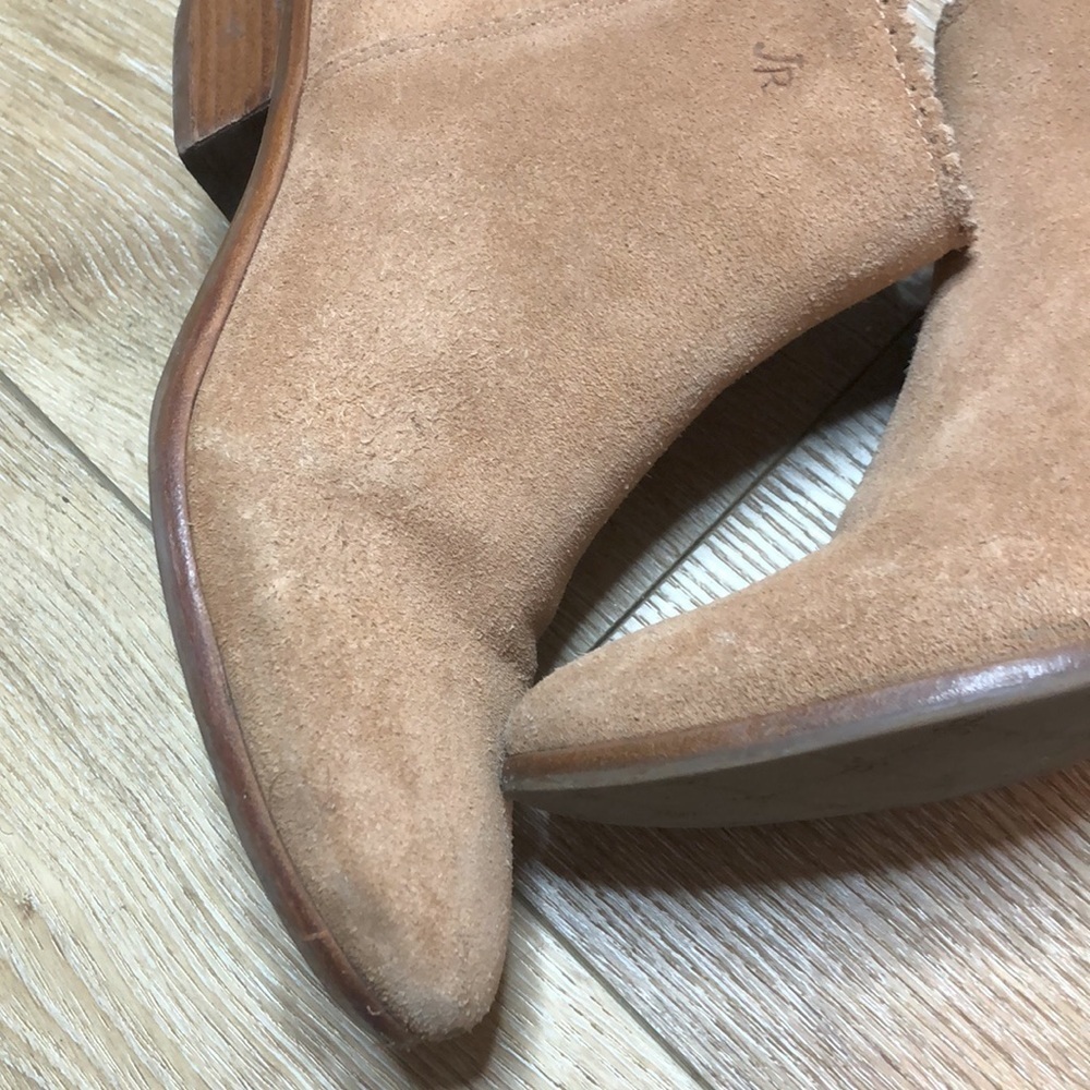 Jack Rogers Bailee Tan Suede Ankle Boots Size 6M - Picture 6 of 8